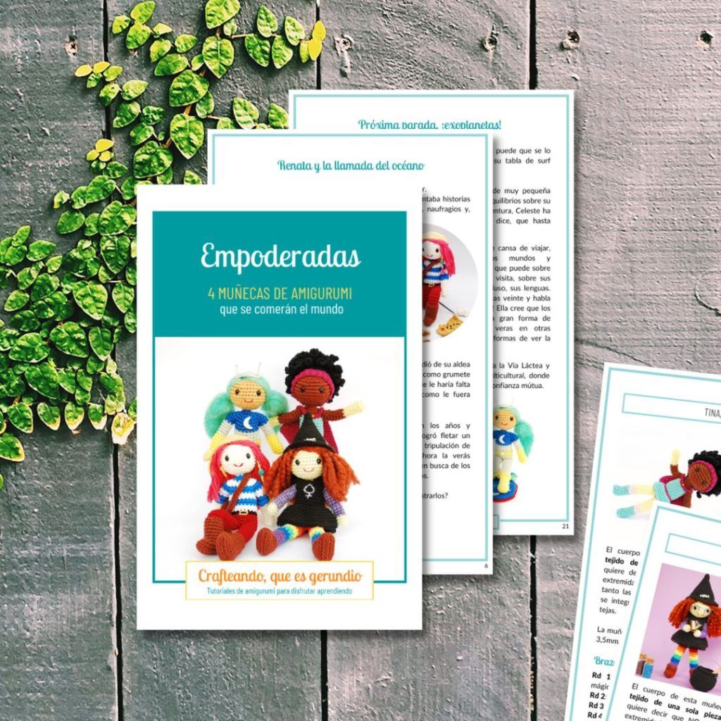 Ebook de 4 patrones de muñecas de amigurumi