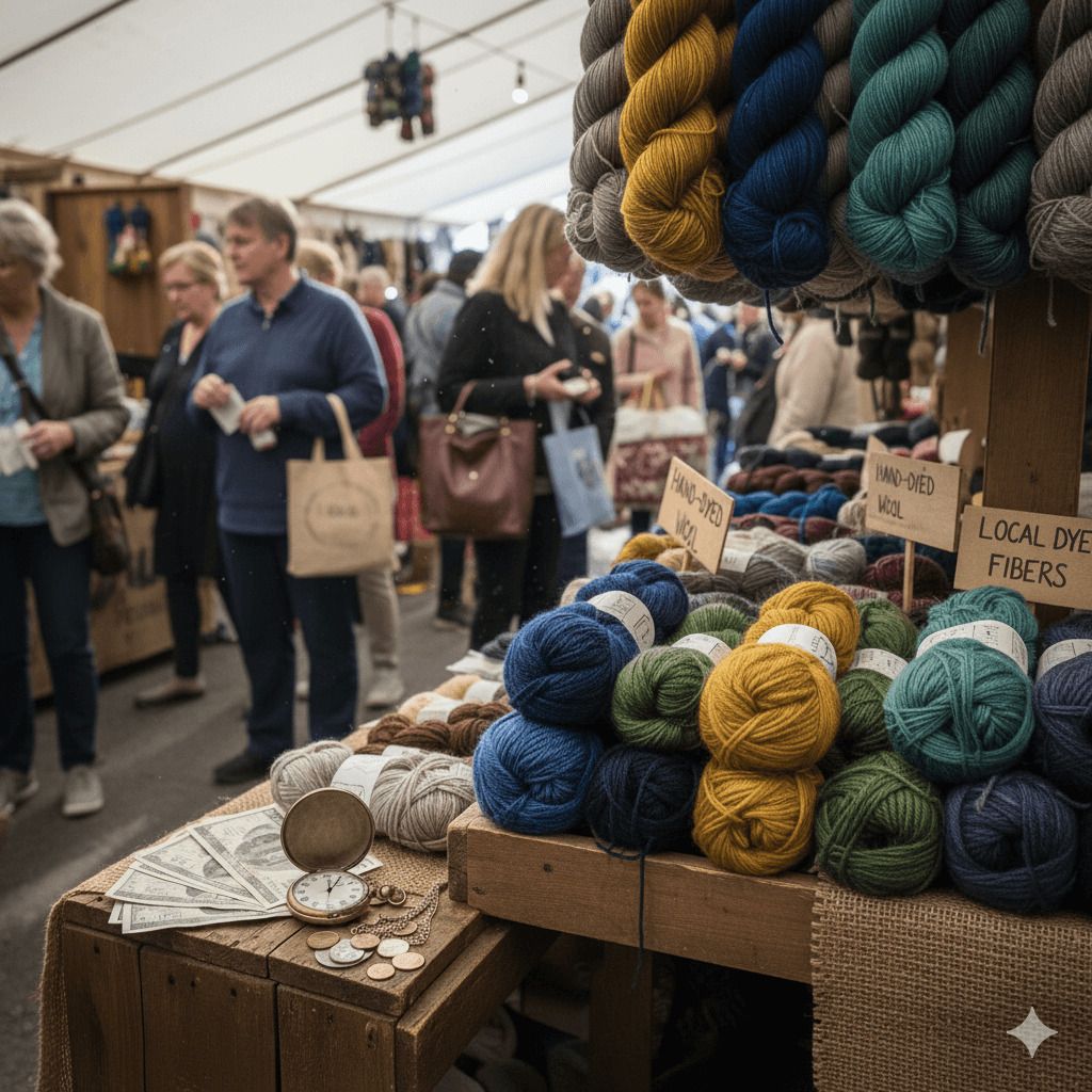 gestión del tiempo y del dinero en un festival de tejido